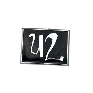 Vintage U2 Black White Logo Enamel Pin